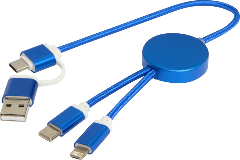 Alasia 5-in-1 recycled aluminium and plastic 30 cm data sync and 27W fast charge cable - Image 13