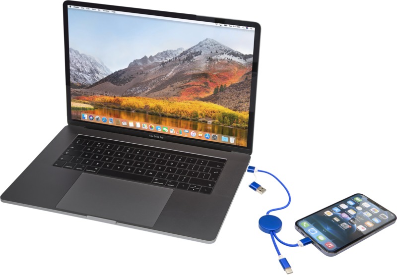 Alasia 5-in-1 recycled aluminium and plastic 30 cm data sync and 27W fast charge cable - Image 14