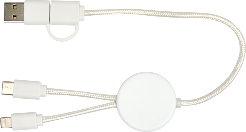 Citala 5-in-1 recycled plastic 30 cm data sync and 27W fast charge cable - Image 3