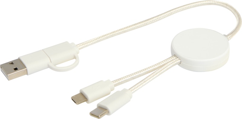 Citala 5-in-1 recycled plastic 30 cm data sync and 27W fast charge cable - Image 4