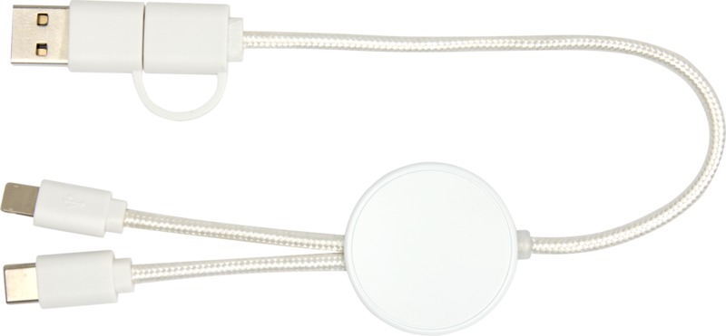 Citala 5-in-1 recycled plastic 30 cm data sync and 27W fast charge cable - Image 2