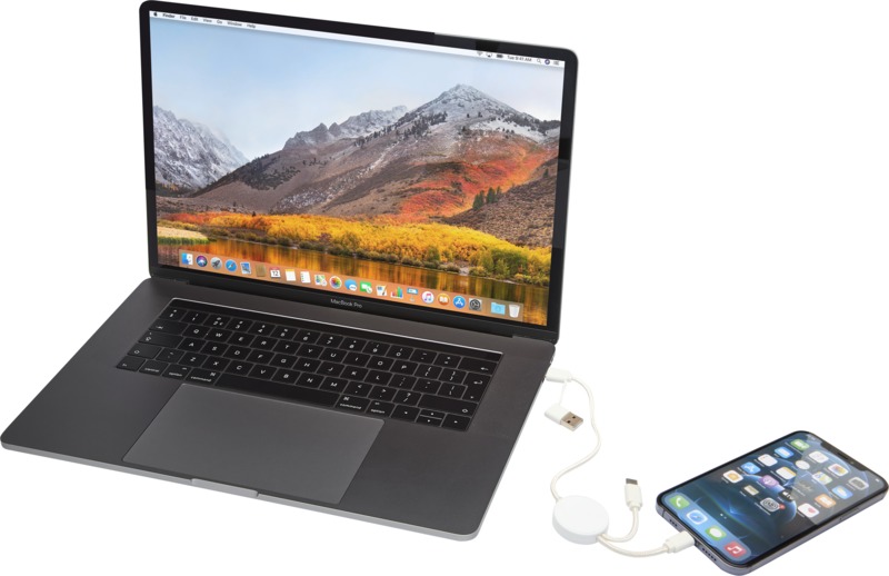 Citala 5-in-1 recycled plastic 30 cm data sync and 27W fast charge cable - Image 6