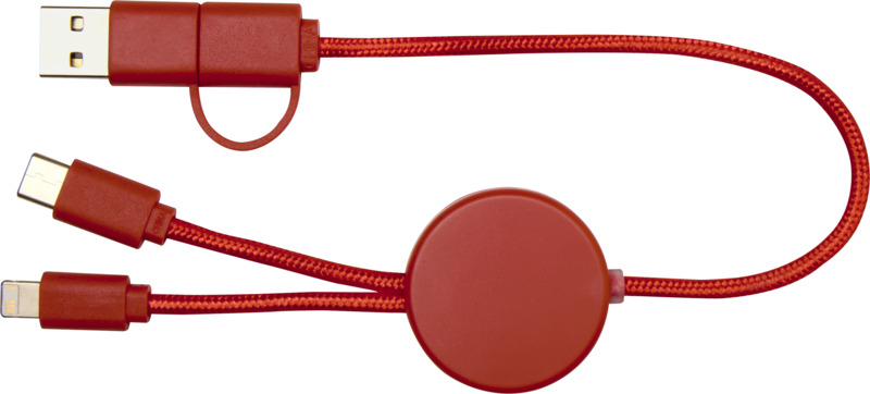 Citala 5-in-1 recycled plastic 30 cm data sync and 27W fast charge cable - Image 11