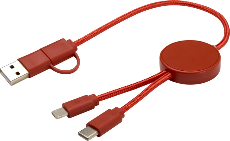 Citala 5-in-1 recycled plastic 30 cm data sync and 27W fast charge cable - Image 12