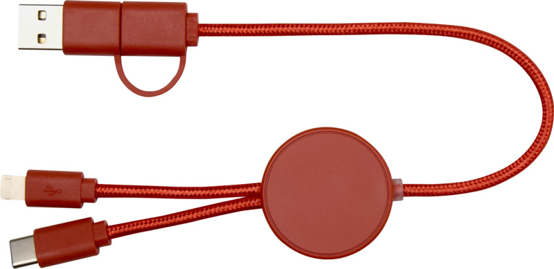 Citala 5-in-1 recycled plastic 30 cm data sync and 27W fast charge cable - Image 10