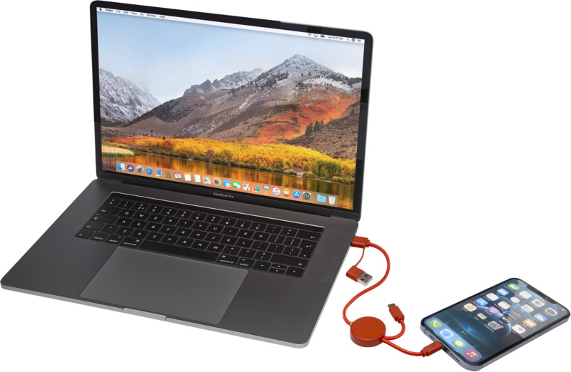 Citala 5-in-1 recycled plastic 30 cm data sync and 27W fast charge cable - Image 14