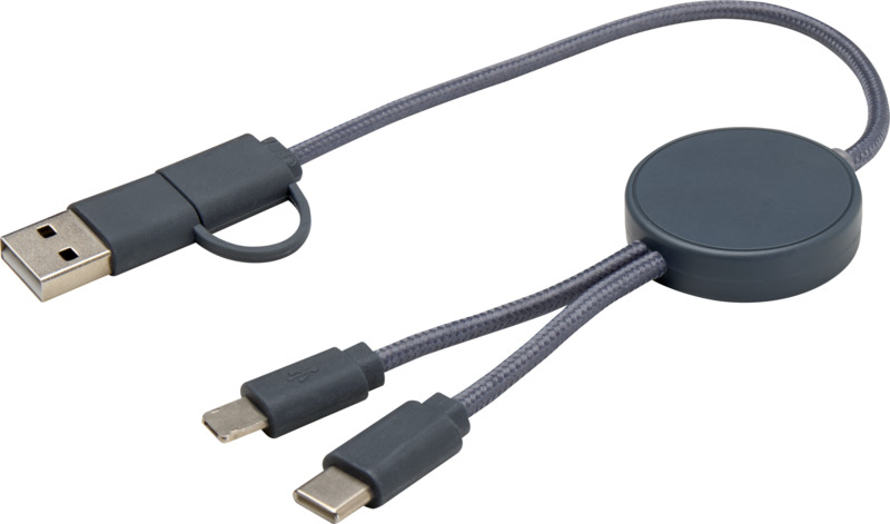 Citala 5-in-1 recycled plastic 30 cm data sync and 27W fast charge cable - Image 20