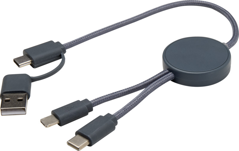 Citala 5-in-1 recycled plastic 30 cm data sync and 27W fast charge cable - Image 21