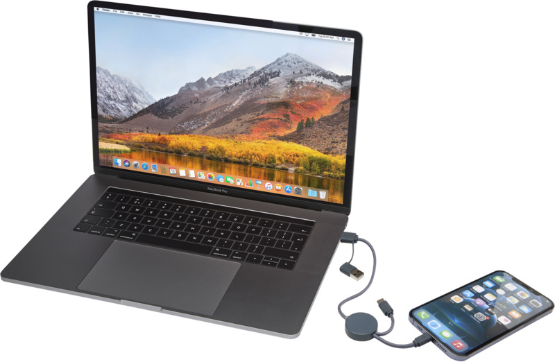 Citala 5-in-1 recycled plastic 30 cm data sync and 27W fast charge cable - Image 22