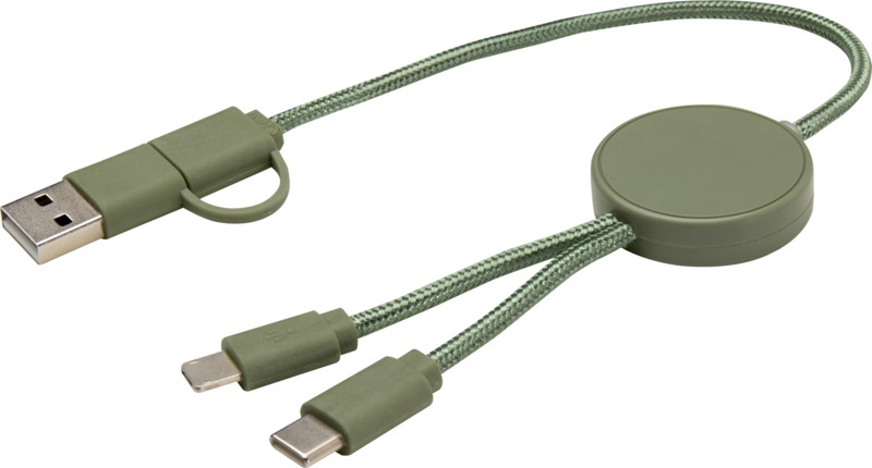 Citala 5-in-1 recycled plastic 30 cm data sync and 27W fast charge cable - Image 28