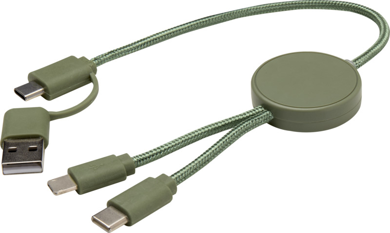 Citala 5-in-1 recycled plastic 30 cm data sync and 27W fast charge cable - Image 29