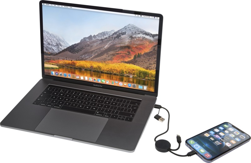 Citala 5-in-1 recycled plastic 30 cm data sync and 27W fast charge cable - Image 38