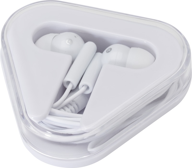 Rebel earbuds with recycled plastic storage box