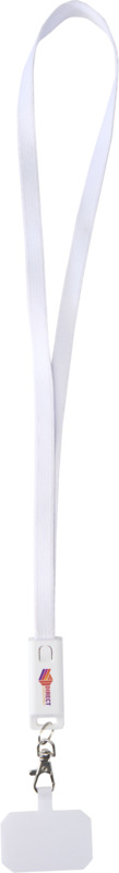Franz recycled plastic smartphone lanyard with built-in data sync and 65W fast charge 5-in-1 cable - Image 6