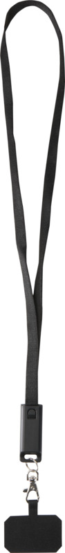 Franz recycled plastic smartphone lanyard with built-in data sync and 65W fast charge 5-in-1 cable - Image 8