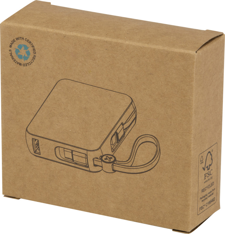 Acrux 10.000 mAh 35W tablet power bank with built in Type-C cable - made from recycled plastic - Image 8