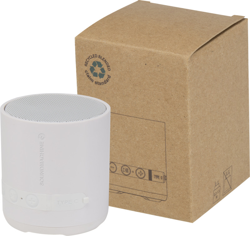 Hunor 3W recycled plastic wireless speaker - Image 8