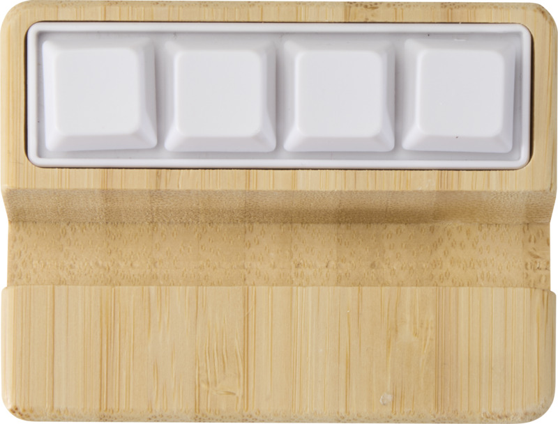 Algol recycled plastic phone stand and fidget toy with bamboo details - Image 2