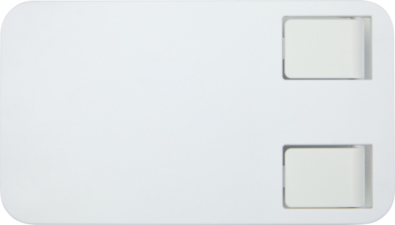 Alhena recycled plastic foldeable phone holder with metal desk stand - Image 2