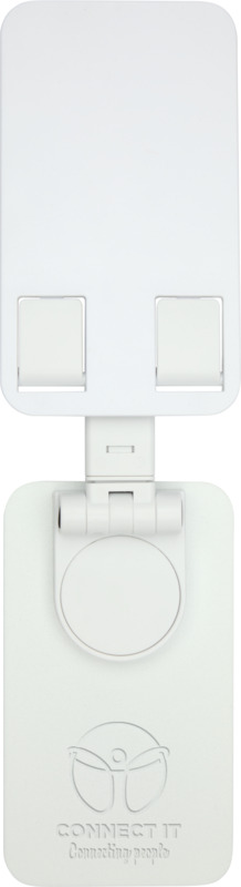 Alhena recycled plastic foldeable phone holder with metal desk stand - Image 4