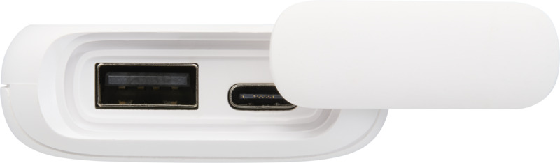 Alkes 5000 mAh 12W recycled plastic water resistant power bank with carabiner - Image 6