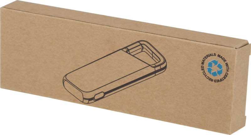 Alkes 5000 mAh 12W recycled plastic water resistant power bank with carabiner - Image 7