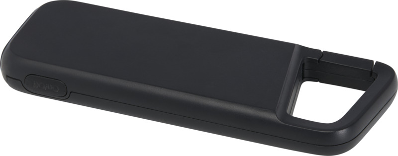 Alkes 5000 mAh 12W recycled plastic water resistant power bank with carabiner - Image 12