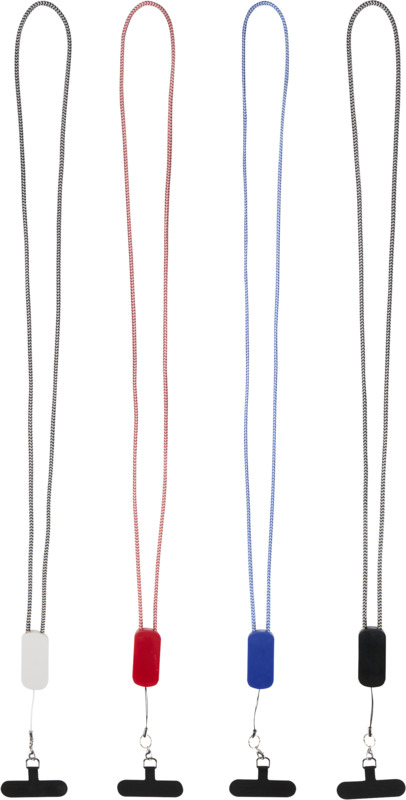 Anser recycled plastic smartphone lanyard with 27W 5-in-1 built-in cable - Image 17