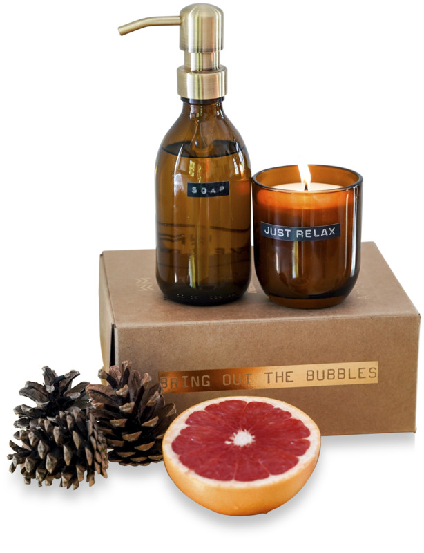 Wellmark Discovery 200 ml hand soap dispenser and 150 g scented candle set - bamboo fragrance - Image 3