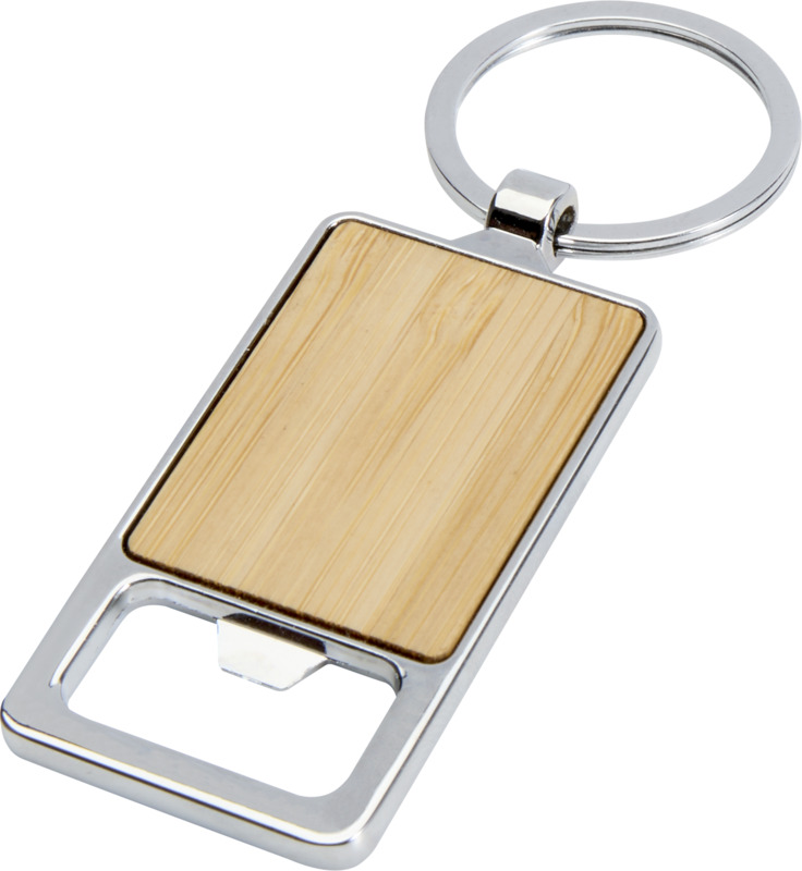 Snapper bamboo keychain with bottle opener
