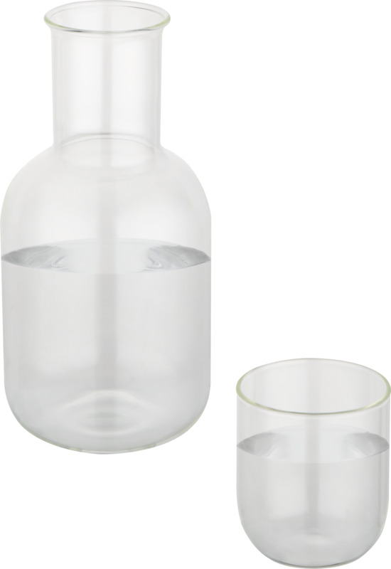 Amelie glass carafe and cup set with matt finish