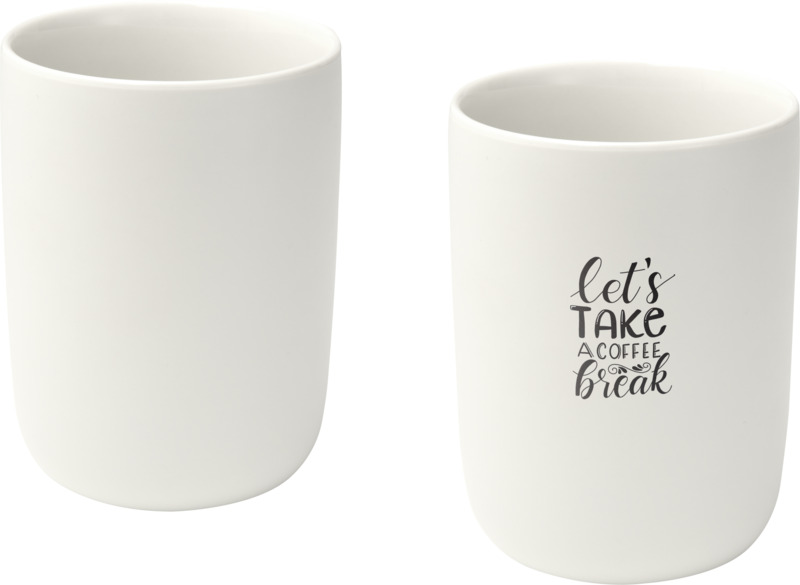 Male 350 ml ceramic cups with matt finish - set of 2 - Image 3