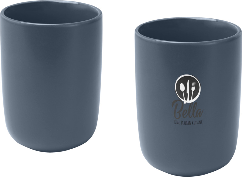 Male 350 ml ceramic cups with matt finish - set of 2 - Image 6