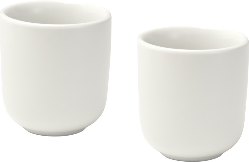 Male 90 ml ceramic espresso cups with matt finish - set of 2