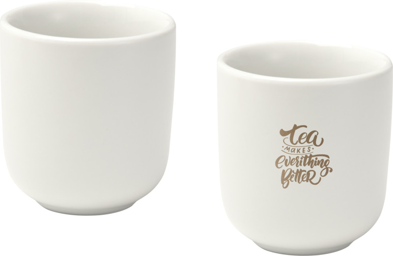 Male 90 ml ceramic espresso cups with matt finish - set of 2 - Image 4