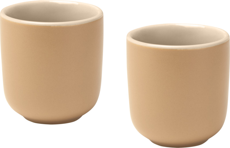 Male 90 ml ceramic espresso cups with matt finish - set of 2 - Image 5