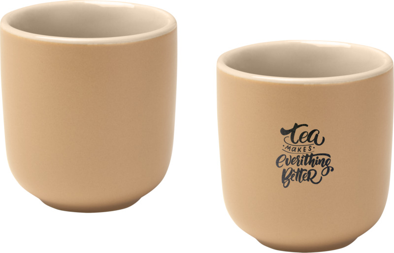 Male 90 ml ceramic espresso cups with matt finish - set of 2 - Image 8