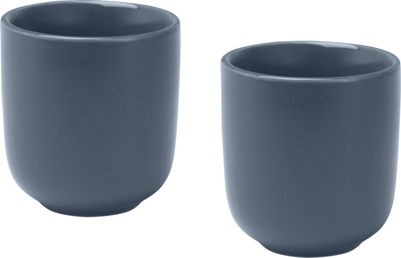 Male 90 ml ceramic espresso cups with matt finish - set of 2 - Image 9