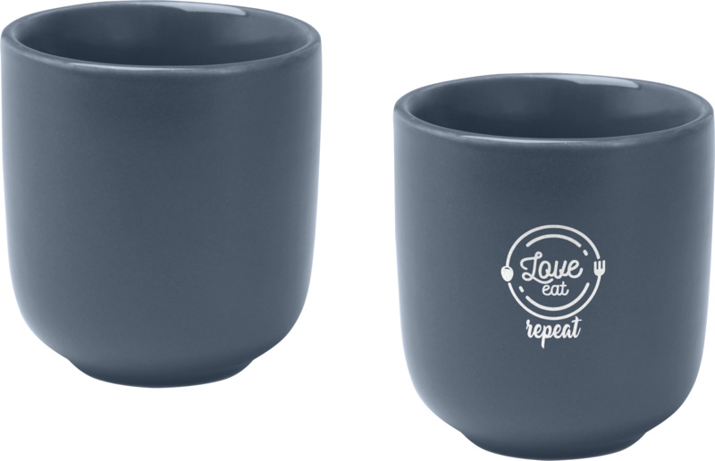 Male 90 ml ceramic espresso cups with matt finish - set of 2 - Image 12
