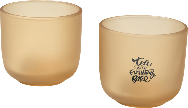 Male 200 ml glass cups with matt finish - set of 2 - Image 3