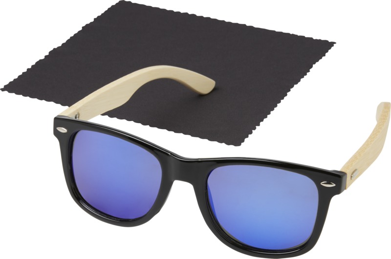 Taiyō rPET/bamboo mirrored polarized sunglasses in gift box - Image 3