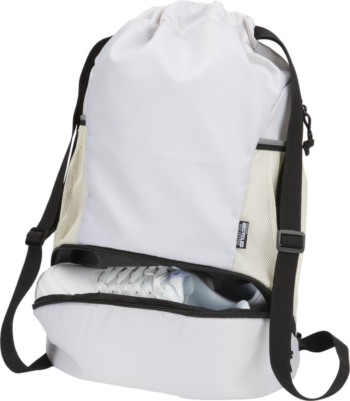 Nomad GRS recycled sports drawstring bag with bottom compartment 18L - Image 4