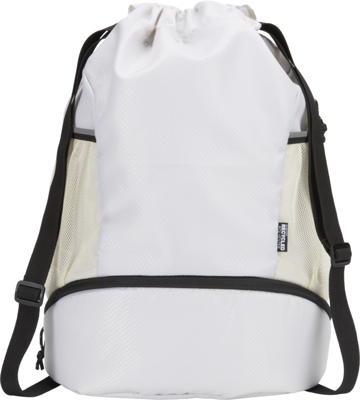 Nomad GRS recycled sports drawstring bag with bottom compartment 18L - Image 2