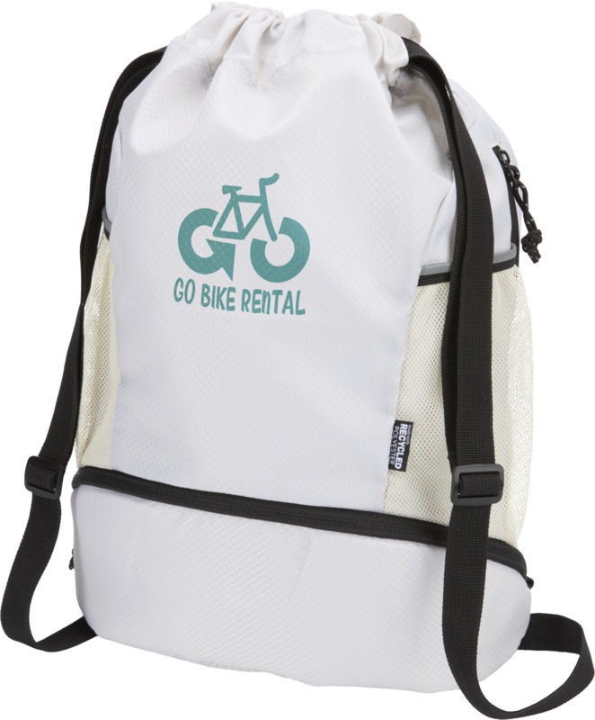 Nomad GRS recycled sports drawstring bag with bottom compartment 18L - Image 7