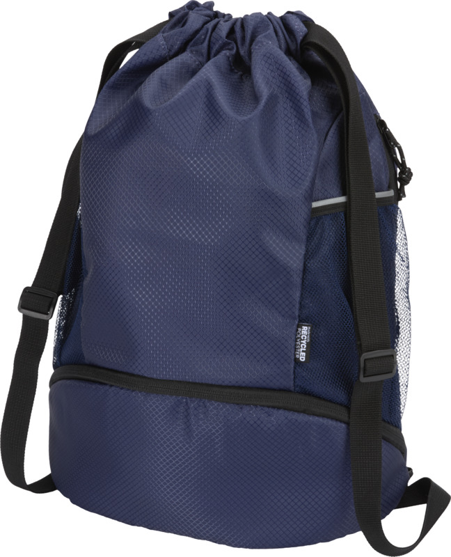 Nomad GRS recycled sports drawstring bag with bottom compartment 18L - Image 8
