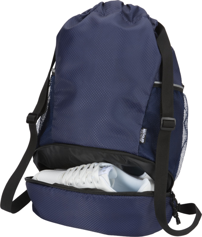 Nomad GRS recycled sports drawstring bag with bottom compartment 18L - Image 11