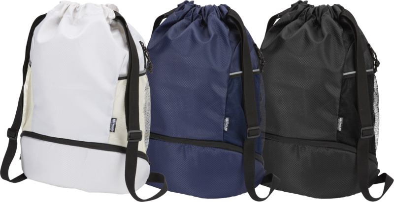 Nomad GRS recycled sports drawstring bag with bottom compartment 18L - Image 13