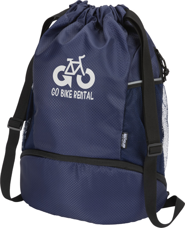 Nomad GRS recycled sports drawstring bag with bottom compartment 18L - Image 14