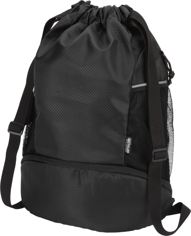 Nomad GRS recycled sports drawstring bag with bottom compartment 18L - Image 15