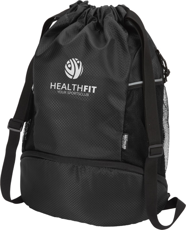 Nomad GRS recycled sports drawstring bag with bottom compartment 18L - Image 21